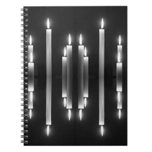 Weiße Kerzen Candlelight Notizblock