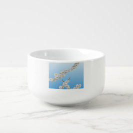Weiße Kirschblüten Große Suppentasse