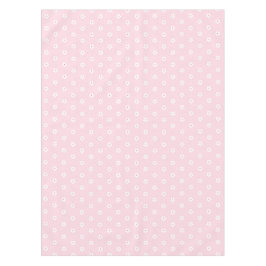 Weiße Kirschblüten in Rosa Tischdecke