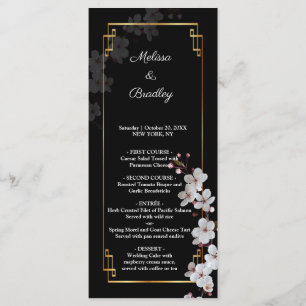 Weiße Kirschblüten und goldener Rahmen Programm