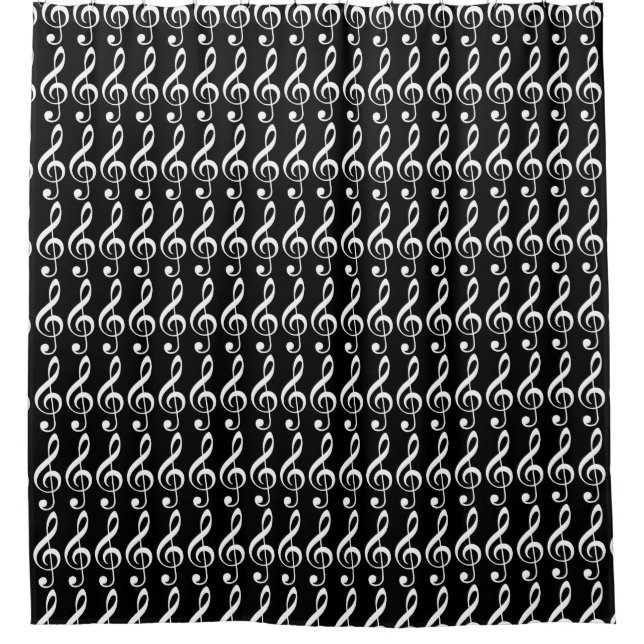 weiße Klappen auf schwarz (benutzerdefinierte Farb Duschvorhang (Vorderseite)