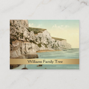 Weiße Klippen von Dover, England Familien-Stammbau Visitenkarte