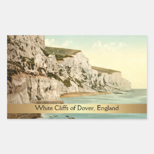 Weiße Klippen von Dover, Kent, England Rechteckiger Aufkleber