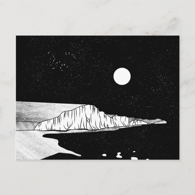 Weiße Klippen von Dover Postkarte (Vorderseite)