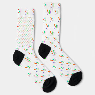Weiße Kniestrümpfe mit schwarzen Fersen Socken