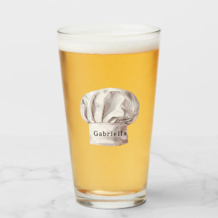 Weiße Kochmütze Glas