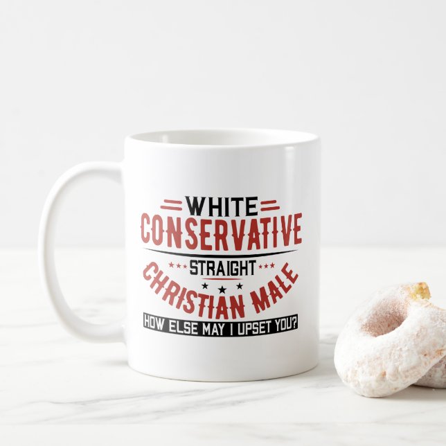 Weiße konservative Tasse (Mit Donut)