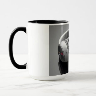weiße Kopfhörer Tasse