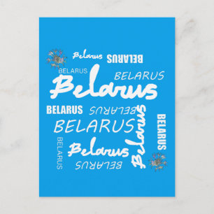 Weisse Kornblume Belarus Postkarte