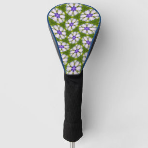 Weiße Kornblumen Muster Golf Headcover