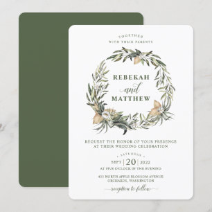 Weiße Kräne Einladung zur Hochzeit