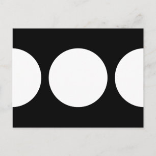 Weiße Kreise auf der schwarzen Postkarte
