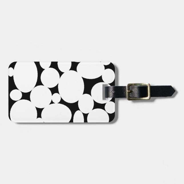 WEISSE KREISE GEPÄCKANHÄNGER (Vorderseite horizontal)