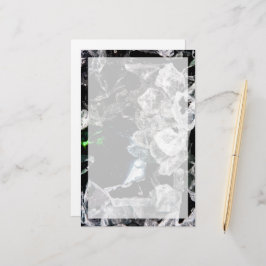 Weiße Kristalle im Schwarzen Weltraum Briefpapier