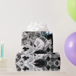 Weiße Kristalle im Schwarzen Weltraum Geschenkpapier