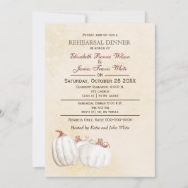 Weiße Kürbis Herbst Probe Einladung