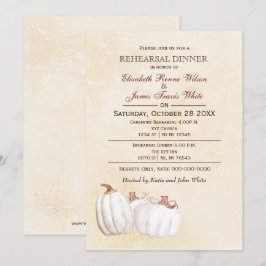 Weiße Kürbis Herbst Probe Einladung