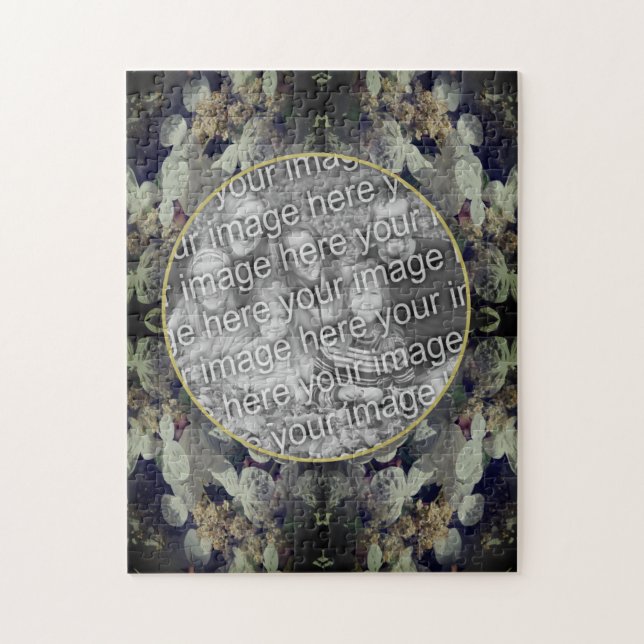 Weiße Lacecap Hydrangea Rahmen hinzufügen Ihr Foto (Vertikal)