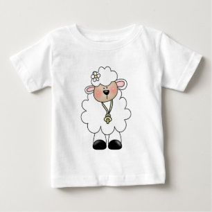 Weiße Lamm-T-Shirts und Geschenke Baby T-shirt
