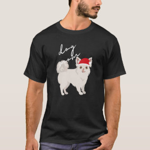 Weiße, langhaarige Chihuahua-Mama Weihnachten T-Shirt