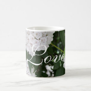 Weiße Laurel-Blume  Kaffeetasse