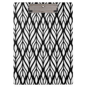 Weiße Leaf-Muster anpassen Klemmbrett