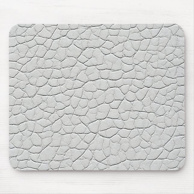 Weiße Lederoptik-Muster Mousepad (Vorne)