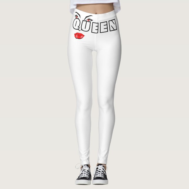 Weiße Leggings, Frauen sind Königinnen, Die Königi Leggings (Vorderseite)
