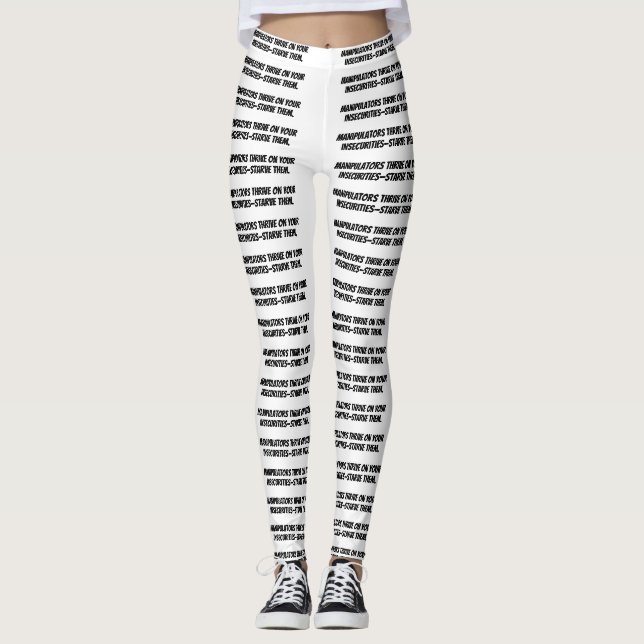 weiße Leggings: "Manipulatoren gedeihen auf.." Leggings (Vorderseite)