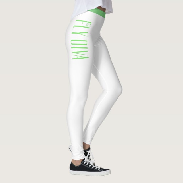 Weiße Leggings, Yogahose, Aktivbekleidung Leggings (Rechts)