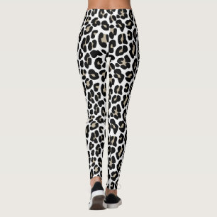 Weiße Leopardenhaut, Wilde Katze Leggings