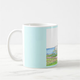 Weiße Leuchtturm-Tasse Kaffeetasse