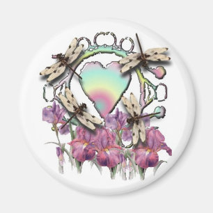 Weiße Libellen Magnet