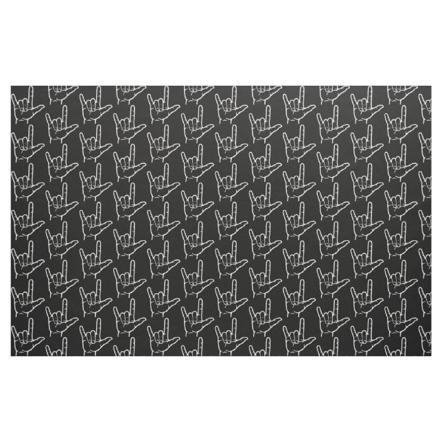 Weiße Liebe ASL I Sie gemustertes Gewebe Stoff (Yard (91,4 cm))