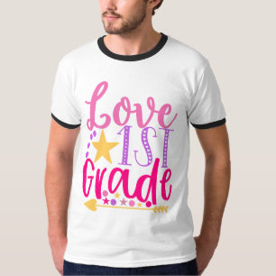 Weiße Liebe der 1. Klasse Männerringreiter T-Shirt