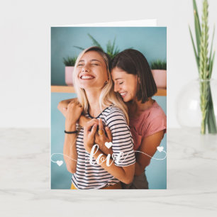 Weiße Liebe mit Herzvalentine Karte