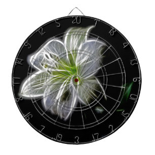 Weiße Lilie Blume Schönheit Dartscheibe