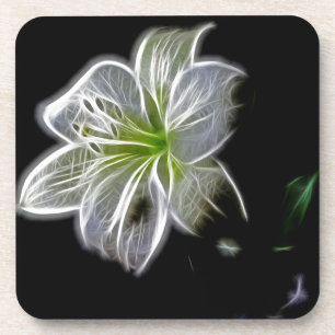 Weiße Lilie Blume Schönheit Untersetzer