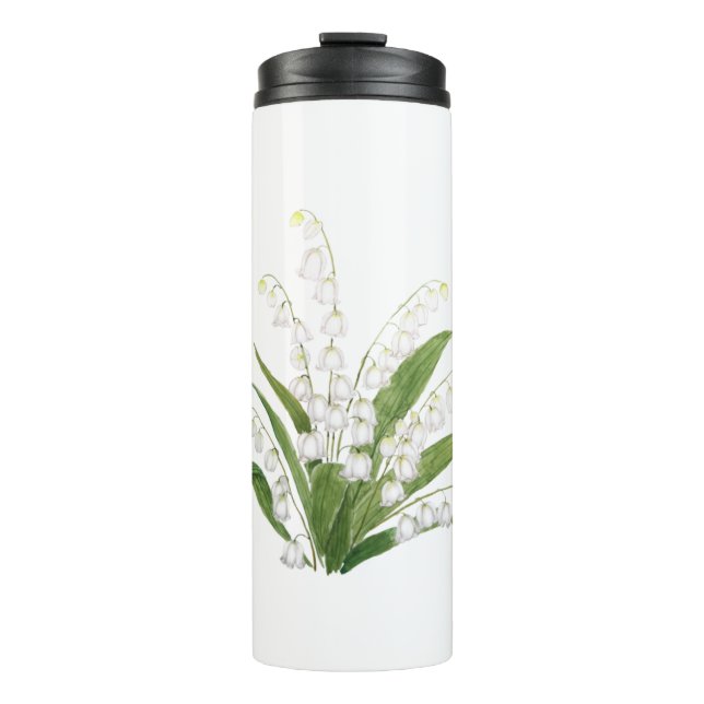 Weiße Lilie des Tales Thermosbecher (Vorderseite)