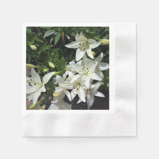 Weiße Lilien Serviette