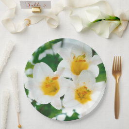 Weiße Lilien - Symbol der Liebe Pappteller