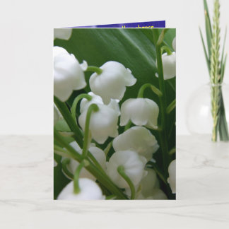 Weiße Lilienblumen Friedensbüro Liebesschicksal Karte
