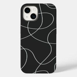 Weiße Linien auf schwarz Case-Mate iPhone 14 Hülle