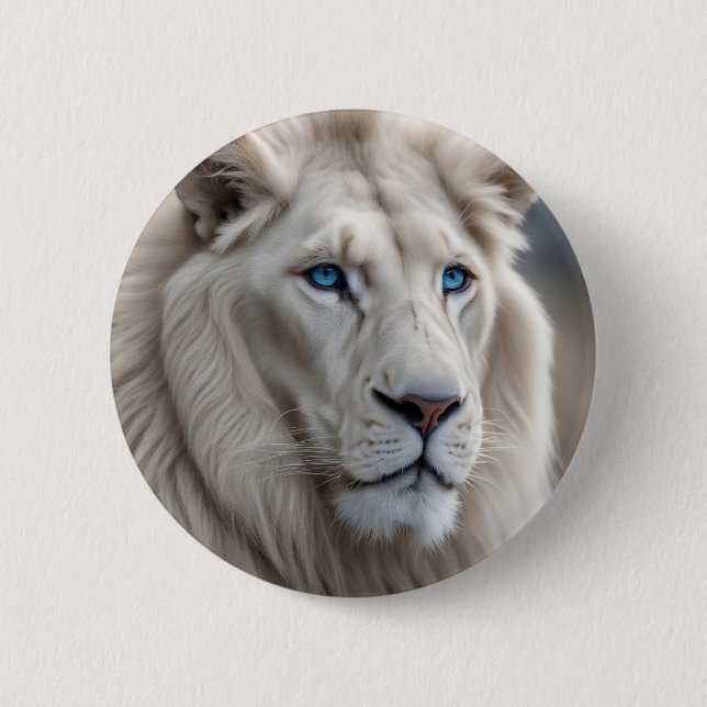 Weiße Lion Button (Vorderseite)