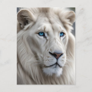 Weiße Lion Feiertagspostkarte