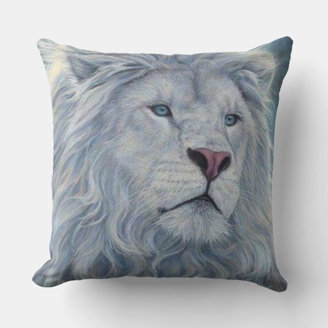 Weiße Lion Kissen (Vorderseite)