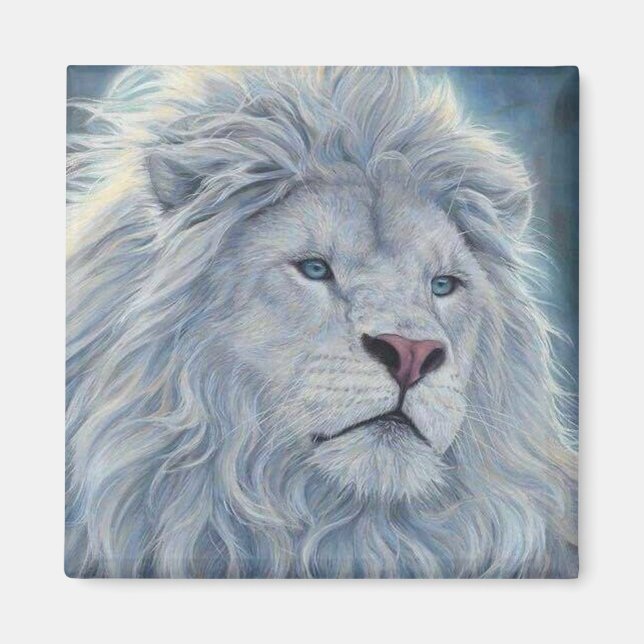 Weiße Lion Magnet (Vorne)