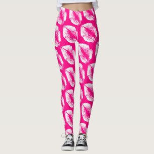 Weiße Lippen Moderne Rose Leggings
