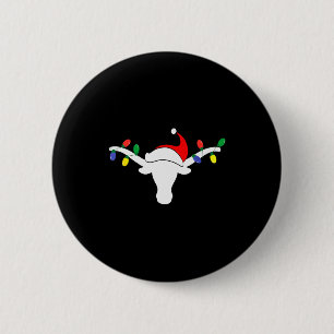 Weiße Longhorn-Weihnachtslichter Santa-Hut Horn Am Button