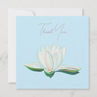 Weiße Lotus-Blume leuchten Dankeskarte